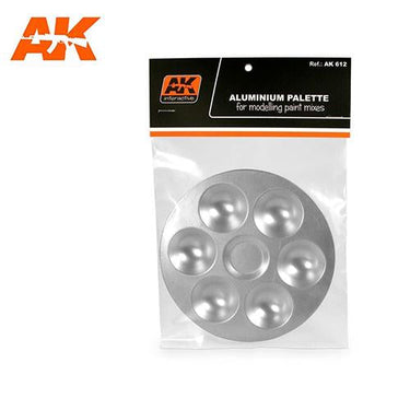 AK Interactive AK612 Aluminum Paint Pallet 6 Wells